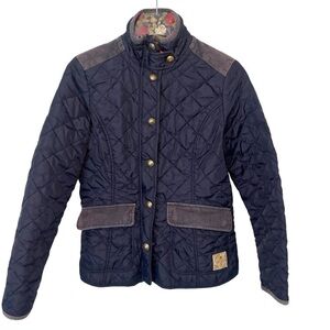 Harvey & Jones Navy Lightweight Quilted Jacket Size 8